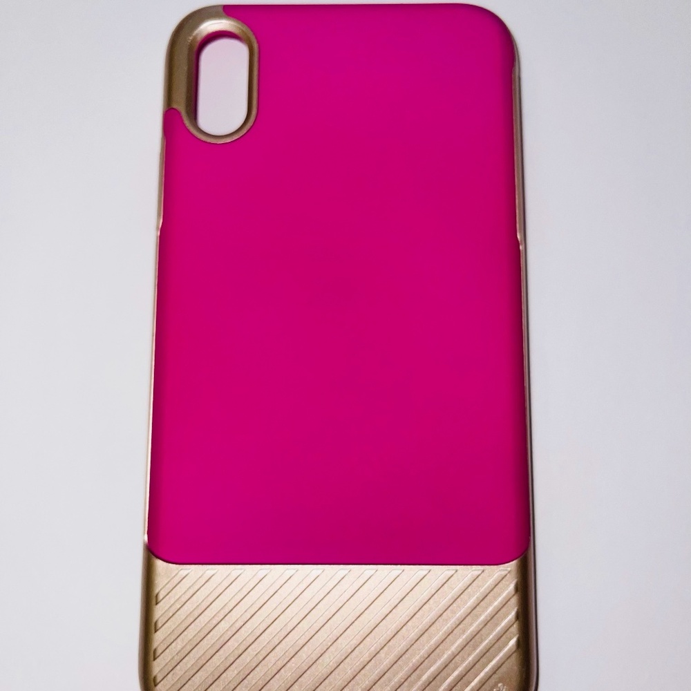 iPhone XS max pink and gold case